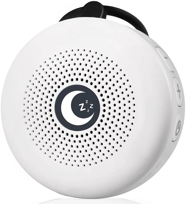 Main image of Sleep Sound Machine Portable Noise Machine with 30 Soothing Sounds 4 Timer Memory Function Rechargeable Battery 32 Volume Levels for Sleeping Traveling Relaxing for Baby Kids Adults (White)