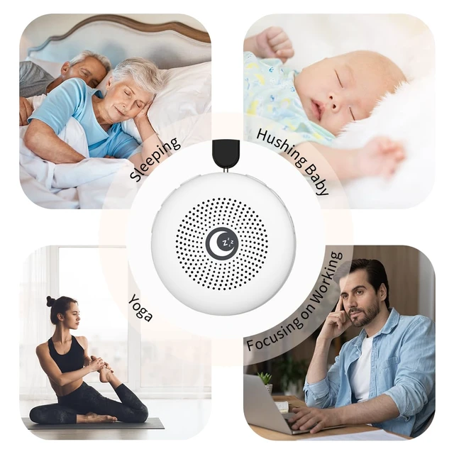 Alt view image 7 of 7 - Sleep Sound Machine Portable Noise Machine with 30 Soothing Sounds 4 Timer Memory Function Rechargeable Battery 32 Volume Levels for Sleeping Traveling Relaxing for Baby Kids Adults (White)