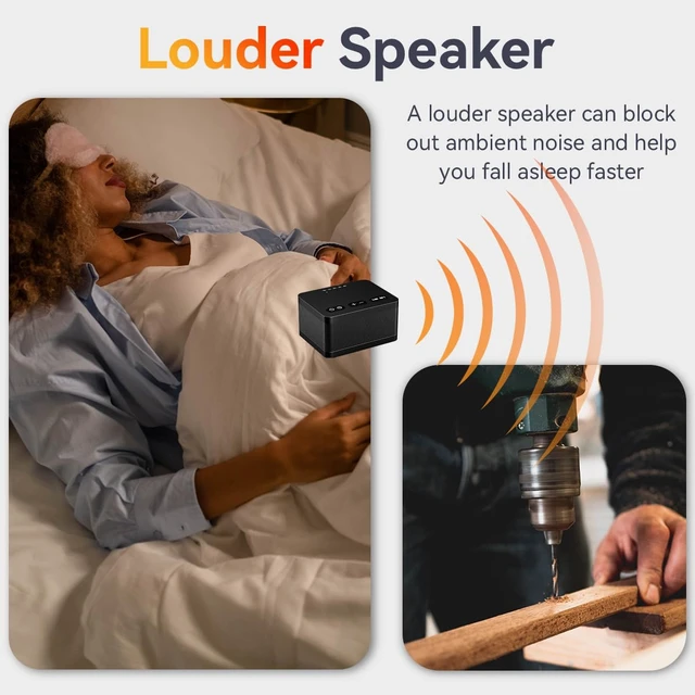 Alt view image 3 of 7 - Sound Machine White Noise Machine with 30 Natural Soothing Sounds 32 Levels Volume 5 Timers Memory Function Effectively Blocks Noise Ideal Sleep Machine Brown Noise for Baby Kids Adults Home (Black)