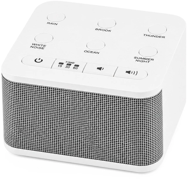 Main image of White Noise Machine for Baby Sleep, Portable Sound Machine | 6 Soothing Sounds, 30/60/120 Min Timer, USB Adapter, Lightweight, Sound Machine Sleep, Nursery, Office, Machine Sleeping