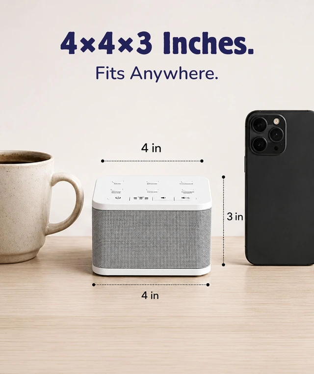 Alt view image 5 of 7 - White Noise Machine for Baby Sleep, Portable Sound Machine | 6 Soothing Sounds, 30/60/120 Min Timer, USB Adapter, Lightweight, Sound Machine Sleep, Nursery, Office, Machine Sleeping