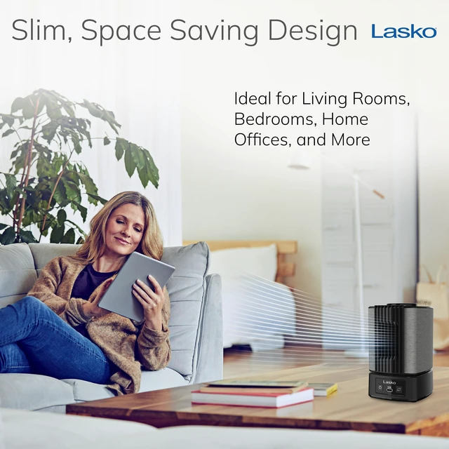 Alt view image 7 of 7 - SlumberBreeze 2-in-1 Small Table Fan and White Noise Machine for Better Sleep in the Bedroom and Focus in the Home Office, Black, SB100