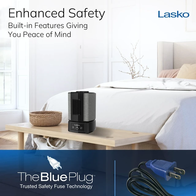 Alt view image 6 of 7 - SlumberBreeze 2-in-1 Small Table Fan and White Noise Machine for Better Sleep in the Bedroom and Focus in the Home Office, Black, SB100