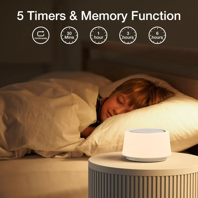 Alt view image 4 of 7 - White Noise Sound Machine | Sound Machine for Baby Rechargeable | 30 Soothing Sounds | 10 Colors Night Light | White Noise Machine for Sleep Baby Adults Portable Sound Machine for Home Travel
