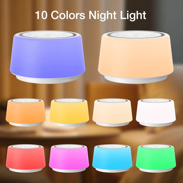 Alt view image 7 of 7 - White Noise Sound Machine | Sound Machine for Baby Rechargeable | 30 Soothing Sounds | 10 Colors Night Light | White Noise Machine for Sleep Baby Adults Portable Sound Machine for Home Travel