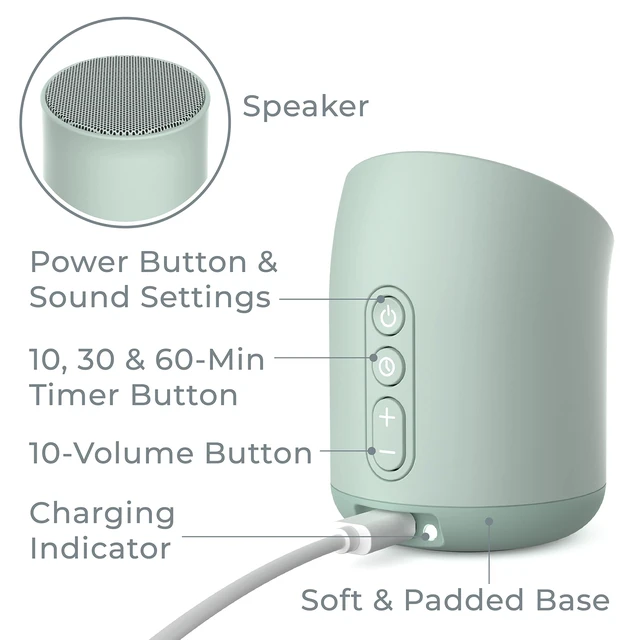 Alt view image 6 of 6 - Wave Mini Travel Sound Machine | Compact Travel Design, Soothing Sounds, Adjustable Volume & Easy Controls for Sleep Anywhere