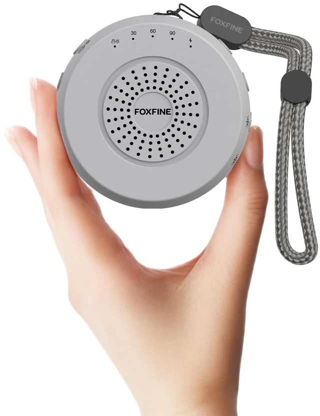 Main image of Portable White Noise Machine, Travel Sound Machine 36 Sounds, Gray | mini portable, white pink brown green noise, USB-C rechargeable, timer, memory, child lock, amber light, headphone jack