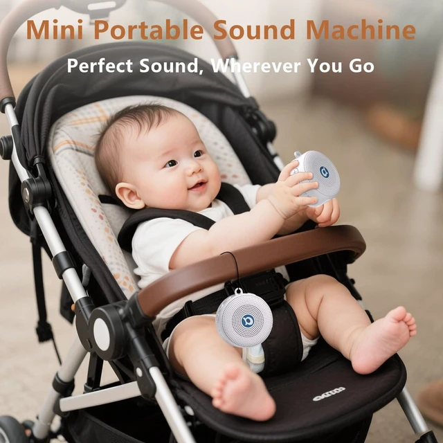 Alt view image 5 of 7 - Portable Noise Machine Baby Battery Sound Machine with 30 Soothing Sounds Mini White Noise Machine 32 Volume Level Sleep Machine for 3D Surround Noise Machine for Kid Adult Home Travel