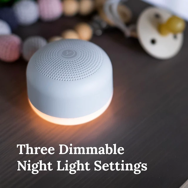 Alt view image 4 of 7 - Travel Mini Portable White Noise Sound Machine, 6 Soothing Sounds, Volume Control, Dimmable Night Light, Sleep Therapy for Adults & Baby, USB Rechargeable, Lanyard Included