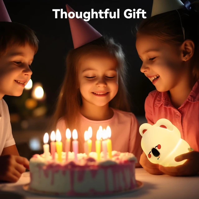 Alt view image 6 of 7 - Koala Night Light, Squishy Silicone Lamp, Rechargeable Nursery Led | Timer/Touch/Tap control/Dimmable, Portable Bedside Night Light, Baby Toddler, Breastfeeding, Diaper Changes,Woodland Decor