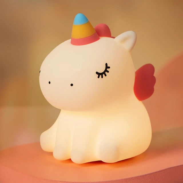 Main image of Unicorn Night Light, LED Squishy Cute Lamp, Dimmable Kids Baby Bedroom Nightlight, Rechargeable Touch Lamp for Girls Room Decor