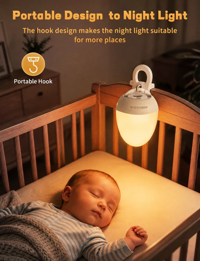 Alt view image 5 of 7 - Night Lights for Kids Room Egg Light for Nursery | Dimmable Baby Night Light with 1H Timer & Touch Control & Stable Charging Pad, ABS+PC LED Egg Night Light for Breastfeeding
