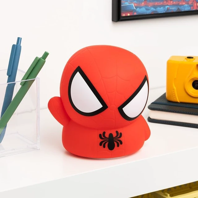 Alt view image 6 of 7 - Spiderman Squishy Lamp - Officially Licensed Disney Free Standing Desk Light, Gaming Room Decor and Merchandise for Boys and Girls, Nightlight Gift Accessory for Playroom and Bedroom