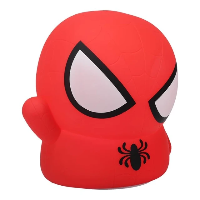 Alt view image 7 of 7 - Spiderman Squishy Lamp - Officially Licensed Disney Free Standing Desk Light, Gaming Room Decor and Merchandise for Boys and Girls, Nightlight Gift Accessory for Playroom and Bedroom