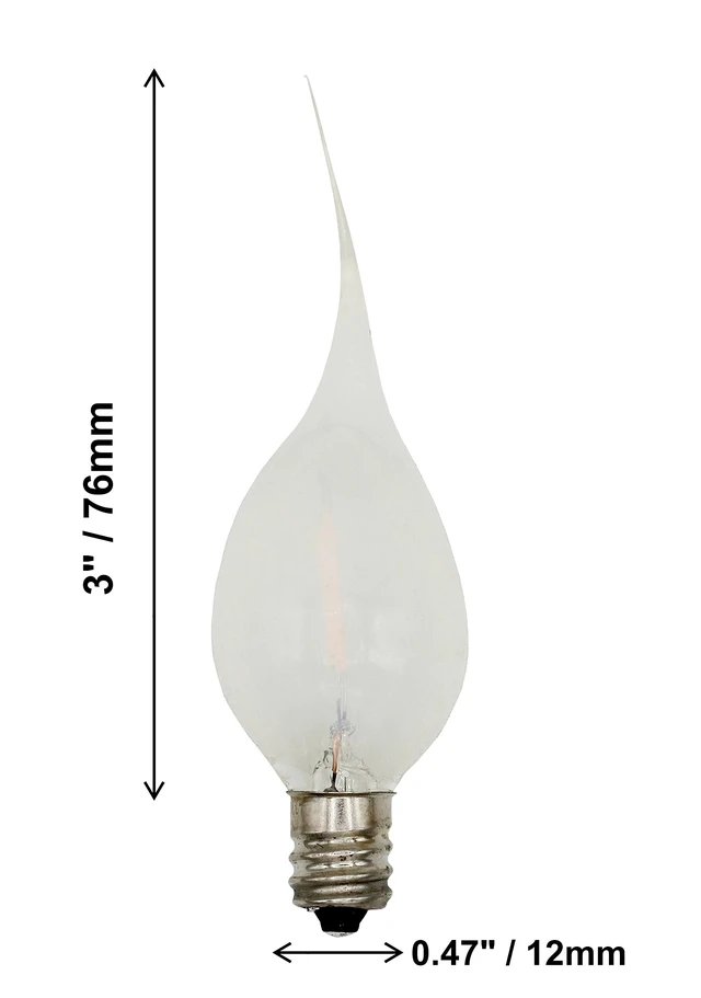 Alt view image 3 of 5 - Silicone LED Night Light Bulbs, C7 Replacement Light Bulbs 0.7W Equivalent to 4W 5W 6W 7W Incandescent, White Warm 2700K, Christmas String Lights, Electric Window Candles | 6 Pack