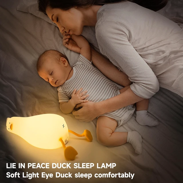 Alt view image 6 of 7 - Cute Duck/Chicken/Rabbit/Panda NightLight, LED Squishy Animal Novelty Lamp for Toddler Baby Kids, Nursery Touch Kawaii Room/House Decor Bedside Touch Lamp for Breastfeeding