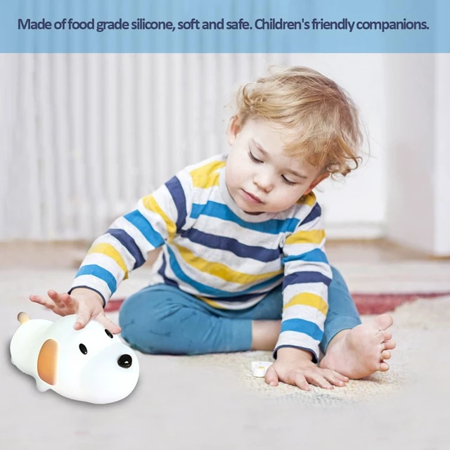 Alt view image 4 of 6 - Led Cute Dog Night Light, Dimmable Nursery Puppy Kawaii Lamps, Super Squishy Silicone USB Rechargeable Touch Control Night Lamp for Kids Adults