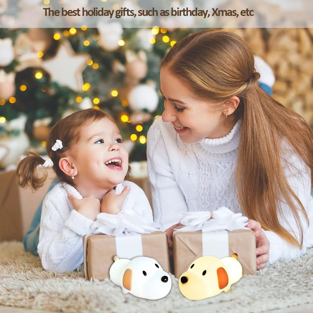 Alt view image 5 of 6 - Led Cute Dog Night Light, Dimmable Nursery Puppy Kawaii Lamps, Super Squishy Silicone USB Rechargeable Touch Control Night Lamp for Kids Adults