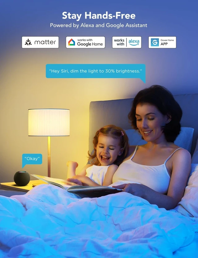Alt view image 7 of 7 - Smart Light Bulbs 1200 Lumens, 12W 85W Equivalent, 2 Pack | RGBWW Color Changing Dimmable A19 LED Bulb, Works with Matter, Alexa and Google Assistant, for Bedroom Living Room