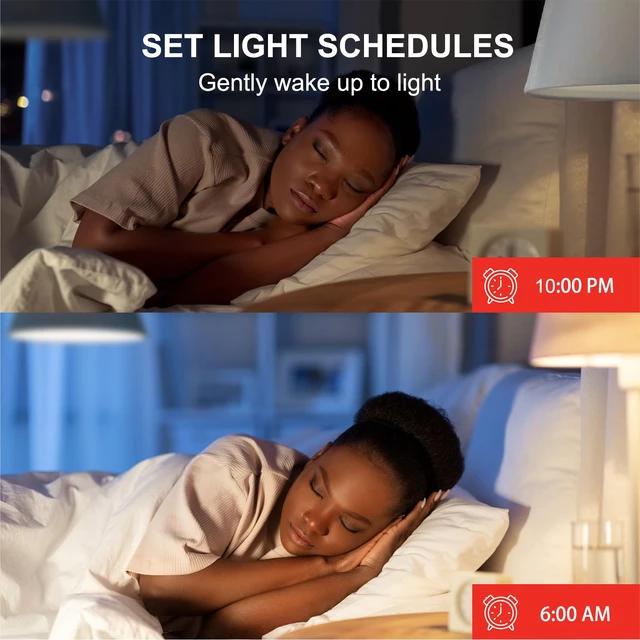 Alt view image 7 of 7 - Alexa Light Bulb, Smart Light Bulbs, Smart Bulbs That Work with Alexa & Google Assistant, WiFi Light Bulbs A19 Soft White (2700K) No Hub Required, 800LM 60W Equivalent High CRI>90, 4 Pack