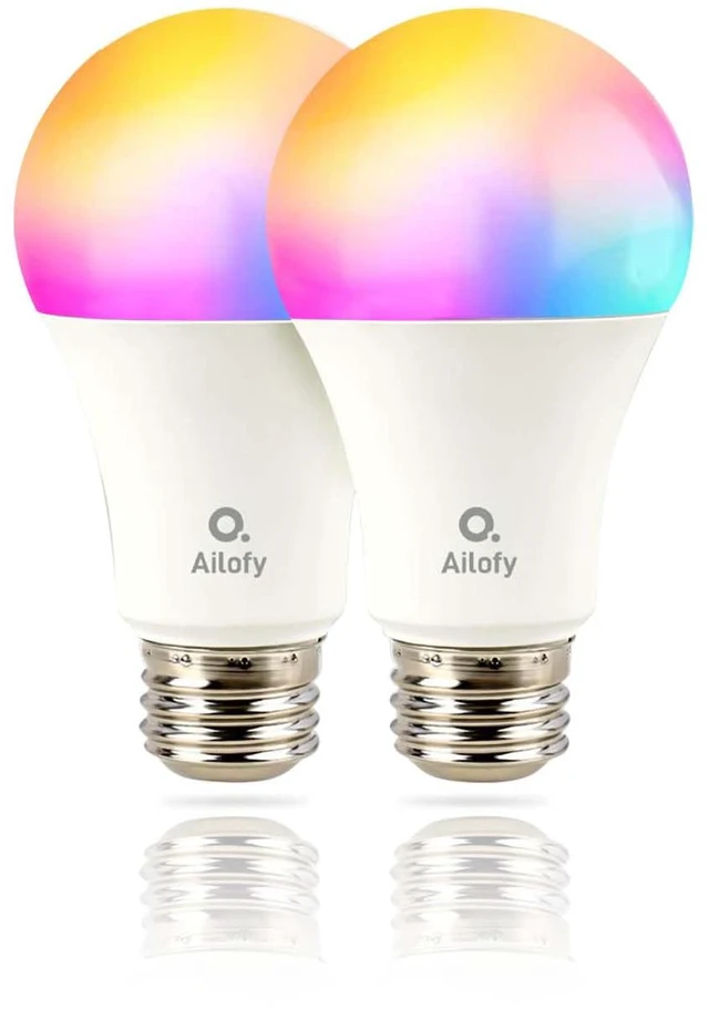Main image of LED Light Bulbs, Smart Light Bulbs that Compatible with Alexa & Google Assistant, Color Changing Light Bulb, WiFi Light Bulbs, A19 E26, 9W 800LM, 1800K-6500K Tunable White, 2 Pack