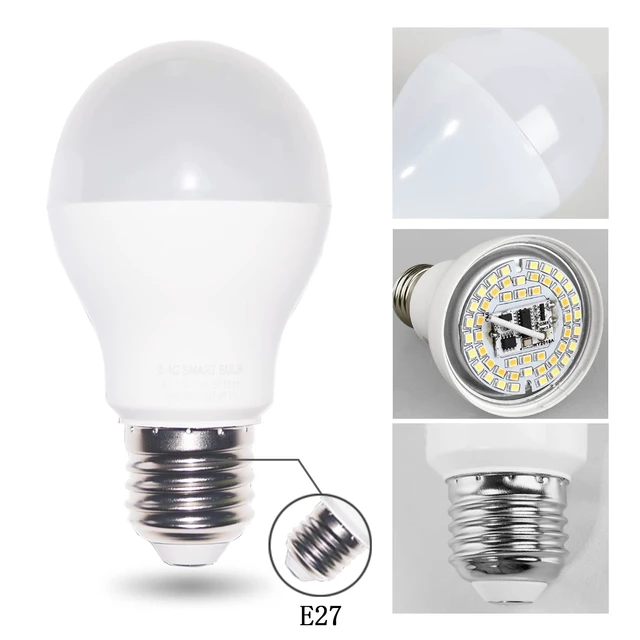 Alt view image 2 of 6 - Smart Led Light-Bulb Dimmable with Remote-Control E27 9W Light Bulbs Adjustable Color Temperature (Warm/Cool) and Brightness, 2 Pack (2 Bulbs + 1 Remote)
