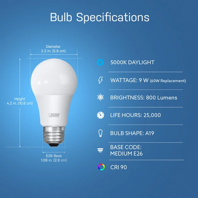 Alt view image 2 of 7 - A19 LED Smart LED Light Bulb, 60W Eq, Daylight White, 3 Pack | Dimmable, 800 Lumens, 2.4GHz Wi-Fi, App/Voice Control, Works with Alexa/Google Asst, Ideal for Porch, Living Room or Kitchen