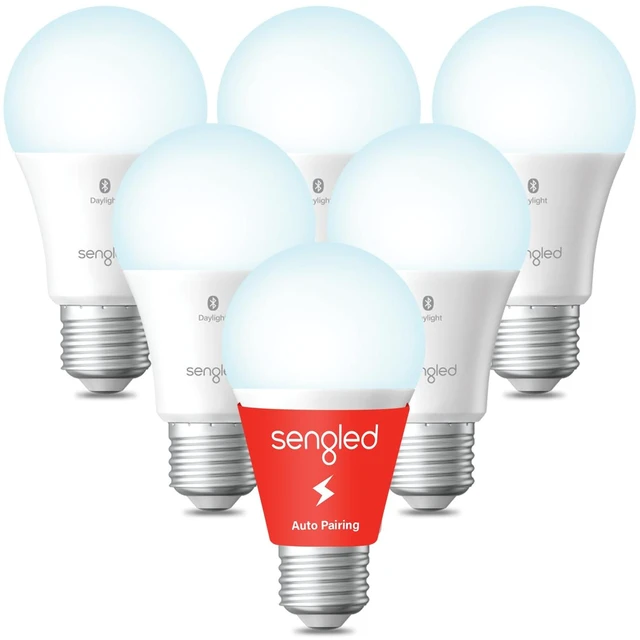 Main image of Alexa Light Bulb, Smart Light Bulbs That Compatible with Alexa Only, Bluetooth Mesh Standard A19 E26 Dimmable LED Bulb Daylight 5000K, 60W Equivalent 800LM, High CRI, High Brightness, 6 Pack