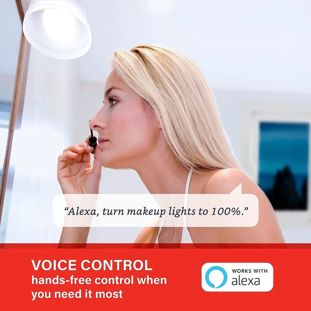 Alt view image 5 of 7 - Alexa Light Bulb, Smart Light Bulbs That Compatible with Alexa Only, Bluetooth Mesh Standard A19 E26 Dimmable LED Bulb Daylight 5000K, 60W Equivalent 800LM, High CRI, High Brightness, 6 Pack