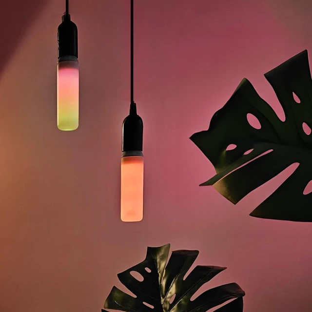 Alt view image 4 of 7 - T10 Smart LED Bulb - Color Changing RGB Tunable White, Matter - E26 | Compatible with Alexa, Apple Homekit, WiFi 2.4GHz, Multicolor 52 zones, flame, for chandeliers, exposed fixtures, & lamps