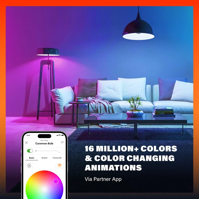 Alt view image 3 of 7 - Matter & WiFi A19 Smart LED Light Bulb, 60W 800lm 4PK | Work with Alexa & Google Home, Lighting Bulbs with 16M+ RGBTW Color Changing, Music Sync
