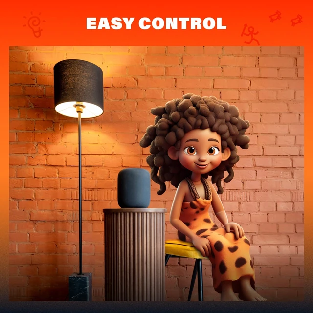 Alt view image 7 of 7 - Matter & WiFi A19 Smart LED Light Bulb, 60W 800lm 4PK | Work with Alexa & Google Home, Lighting Bulbs with 16M+ RGBTW Color Changing, Music Sync