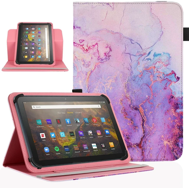 Main image of Universal 10 10.1 Inch Android Tablet Case,10 Inch Tablet Case, | 360 Degree Rotatable Multiple Viewing 9.5"-10.5"Inch Tablet Cover For 9.6"10.1"10.5" Touchscreen Tablet,Marble Purple