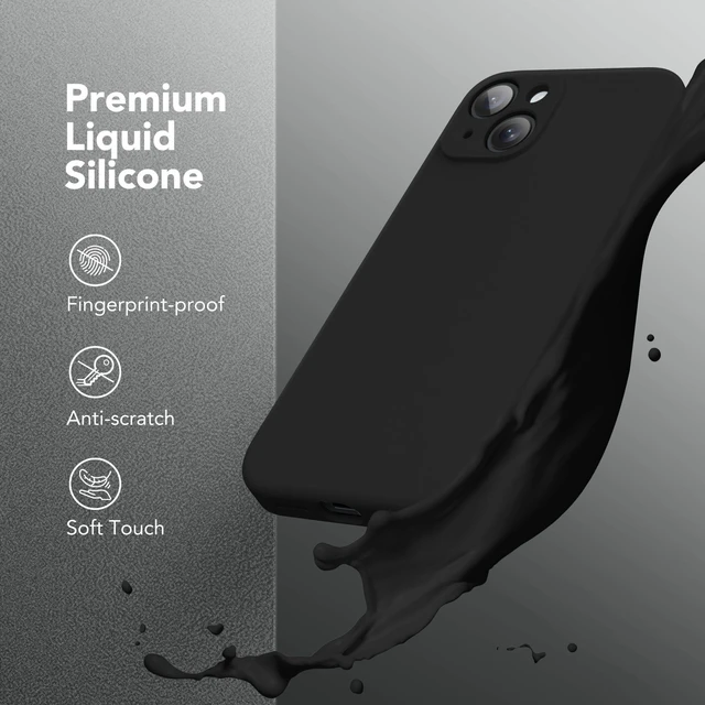 Alt view image 5 of 7 - Magnetic for iPhone 14 Case Silicone Black | Fit for MagSafe, Screen Protector, Full Camera Protection, Premium Silicone Shockproof Protective Phone Case for iPhone 14