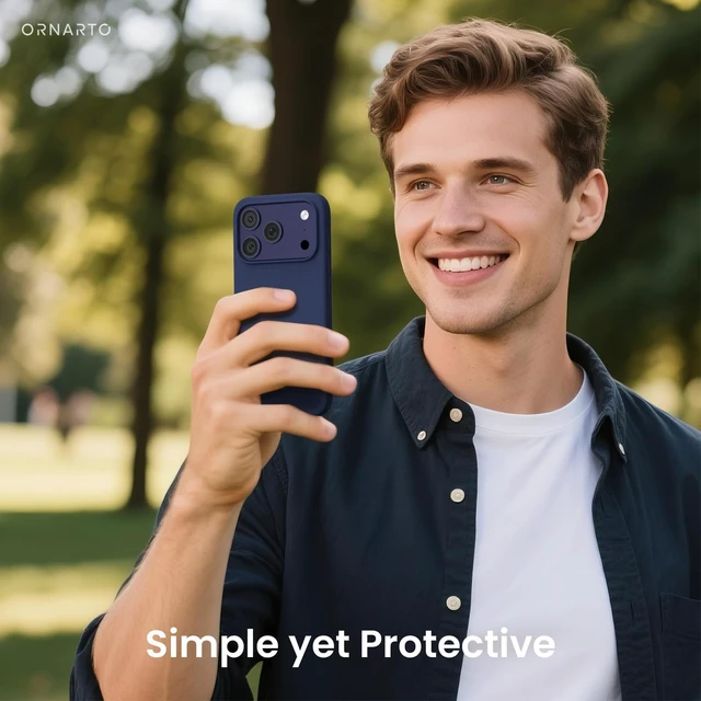Alt view image 6 of 6 - for iPhone 17 Pro Case 6.3", Slim Liquid Silicone,Navy Blue | Silky-Soft Touch, Shockproof Protection, Anti-Fingerprint Finish, Lightweight Design, Microfiber Lining, Responsive Buttons