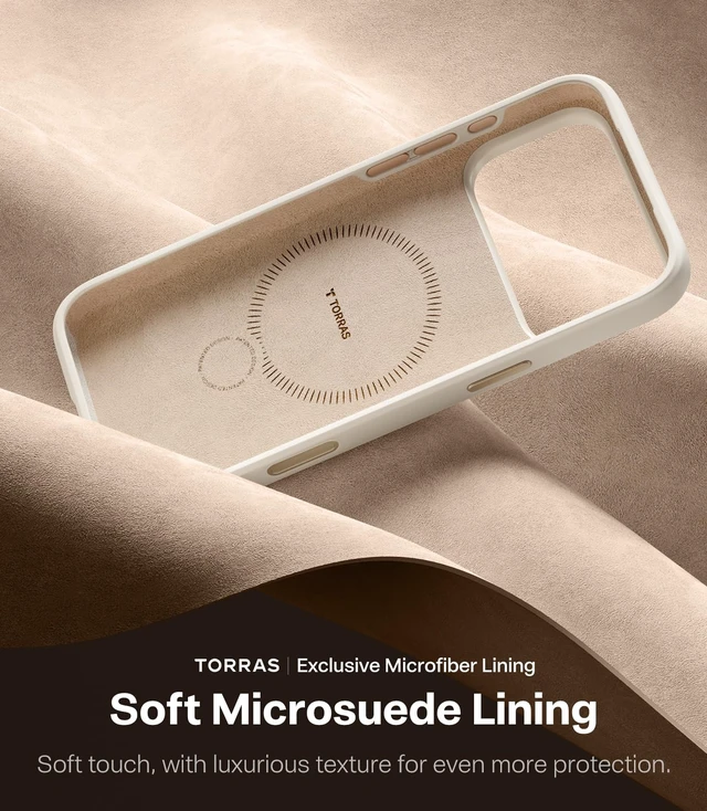 Alt view image 3 of 7 - Q3 Silicone for iPhone 17 Pro Case with Magnetic 360 Stand | Compatible with MagSafe, Liquid Silicone Rubber Soft Phone Case for iPhone 17 Pro, Camera Control Cover, Light Ivory