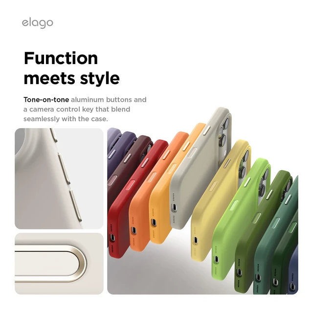 Alt view image 4 of 7 - Premium Magnetic Silicone Case for iPhone 17 Pro Stone | Compatible with MagSafe, Liquid Silicone Material, Protection, Shockproof, Slim Phone (Stone)
