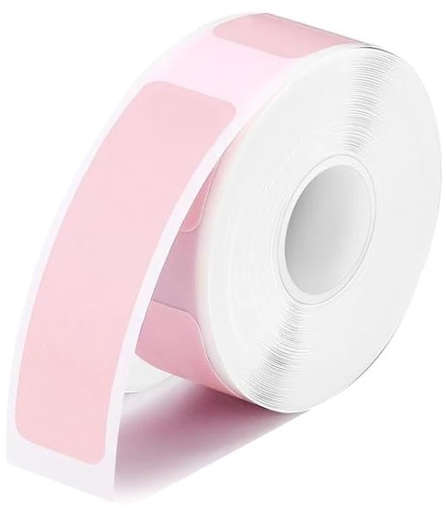 Main image of 1Rolls PinkLabel Tape 12mmx40mm Compatible with Phomemo D30 D35 Label Maker Waterproof Laminated Custom Stickers Office Labels Replacement (Pink)