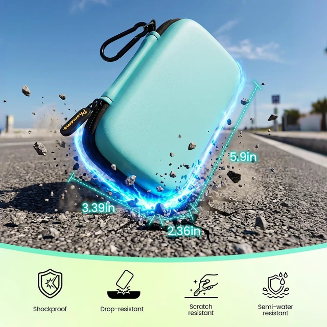 Alt view image 3 of 7 - D30 D30D D35 Label Maker Case, Waterproof Storage Bag | Bag Compatible with NELKO P21/NIIMBOT D110/NDYIN N12/ORGBRO X1/JADENS D110/SUPVAN E10 Mini Bluetooth label Maker, Case Only