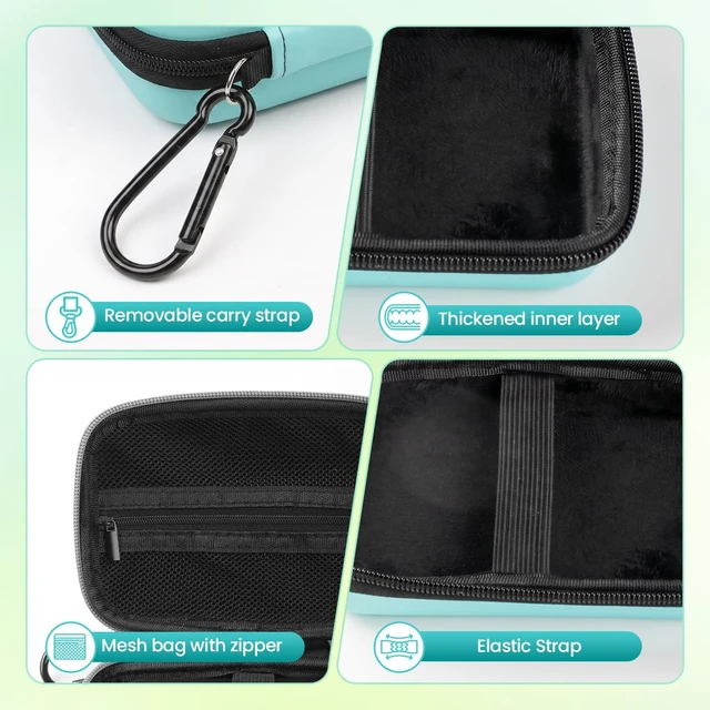 Alt view image 5 of 7 - D30 D30D D35 Label Maker Case, Waterproof Storage Bag | Bag Compatible with NELKO P21/NIIMBOT D110/NDYIN N12/ORGBRO X1/JADENS D110/SUPVAN E10 Mini Bluetooth label Maker, Case Only