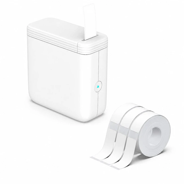Main image of Mini Label Maker Machine with 3 Tapes, P24 Label Makers, White | Bluetooth Thermal Label Printer with Multiple Templates, 203 DPI HD for Home, School and Office, Rechargeable and Lightweight