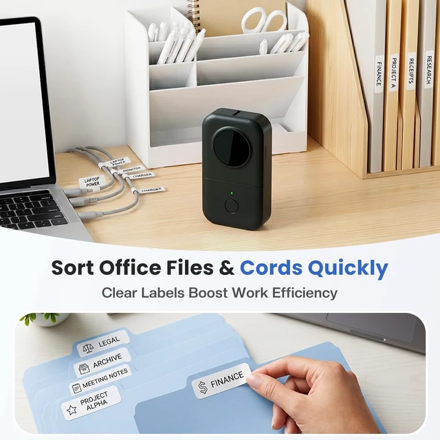 Alt view image 4 of 7 - D30 Label Maker Machine, Bluetooth Mini Label Maker for Kids School Items, Inkless Thermal Label Printer Portable Sticker Maker for Classroom Home Small Business Organizing