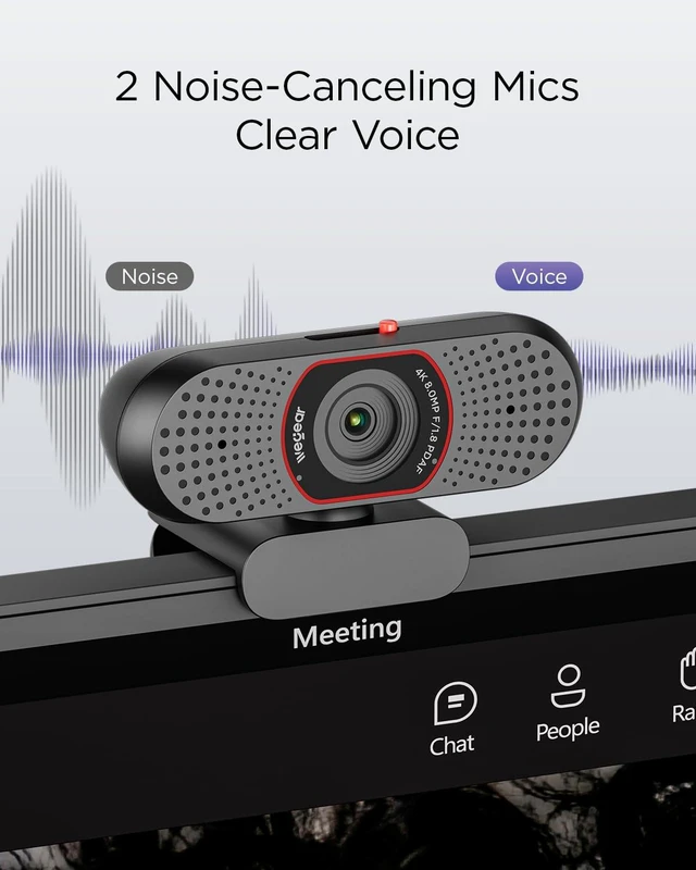 Alt view image 5 of 7 - 4K Webcam for PC, USB-A Computer Camera with Sony 1/2.55'' Sensor | 4K@30FPS & 1080P@60FPS, PDAF Autofocus, Dual Noise-Canceling Mics, Privacy Cover, 73° FOV for Meetings, Streaming & Gaming