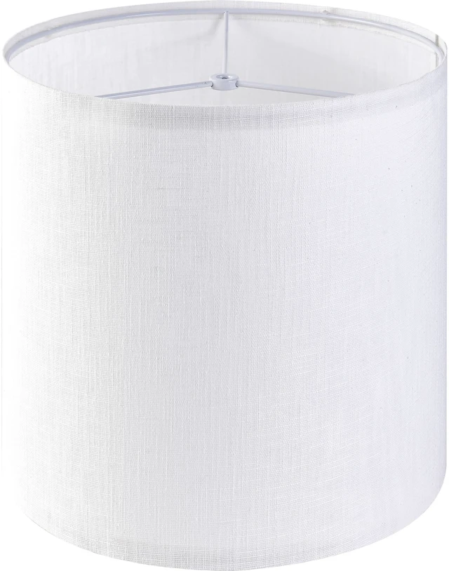 Main image of Small White Lamp Shade for Table Lamps,10"x10"x10" Texture Drum Shade | 0.41" Spider,Modern Linen Lampshade for Nightstand Lamps,Replac Living Lamps,Bedroom Lamp,Required Assembly,Soft Lighting