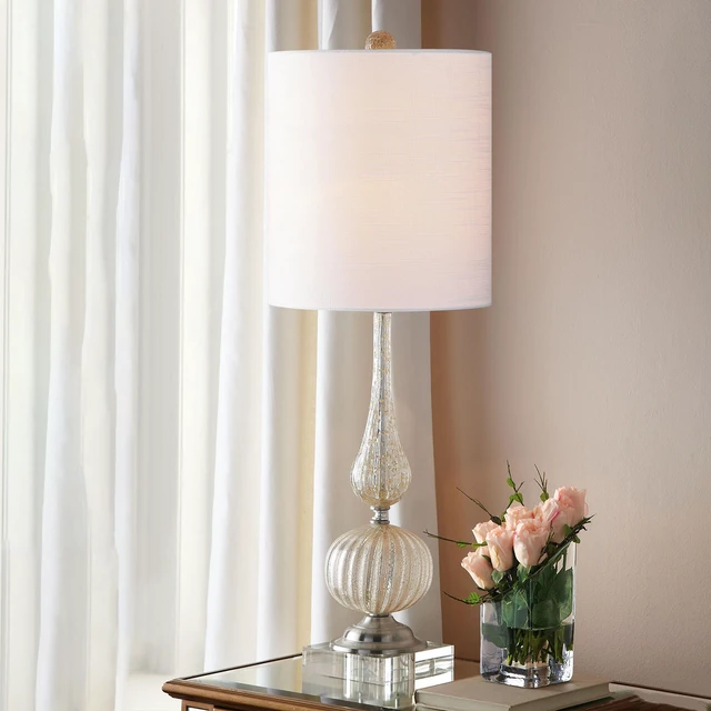 Alt view image 6 of 7 - Small White Lamp Shade for Table Lamps,10"x10"x10" Texture Drum Shade | 0.41" Spider,Modern Linen Lampshade for Nightstand Lamps,Replac Living Lamps,Bedroom Lamp,Required Assembly,Soft Lighting