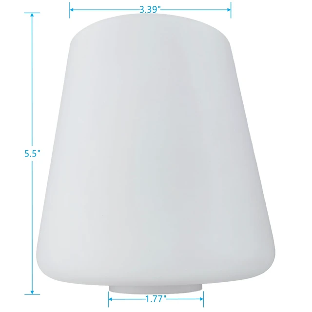 Alt view image 4 of 7 - Modern White Opal Glass Lampshade, Small Size, Perfect Replacement for Table, Floor, Wall and Pendant Lamps, Offers Milky Soft Lighting(Conical)