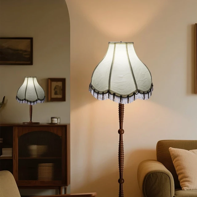 Alt view image 5 of 7 - Bell Beige Lamp Shades,6"Top x 16"Bottom x 11"High Large Shades | Lamp Shade for Table Lamps and Floor Lamps, Easy Assembly
