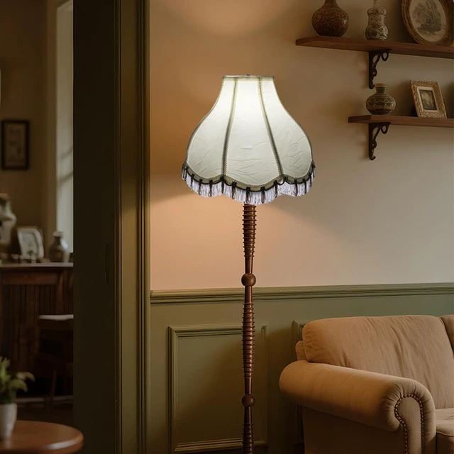 Alt view image 4 of 7 - Bell Beige Lamp Shades,6"Top x 16"Bottom x 11"High Large Shades | Lamp Shade for Table Lamps and Floor Lamps, Easy Assembly