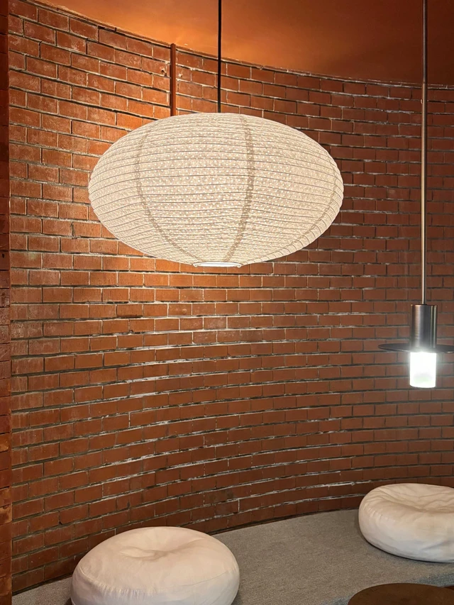 Main image of White Paper Lantern Lampshade, Double-Layer Oval Foldable | Soft Indoor Ceiling Lighting, For Bedroom, Apartment, Study, Hallway, Dining Room, Living Room