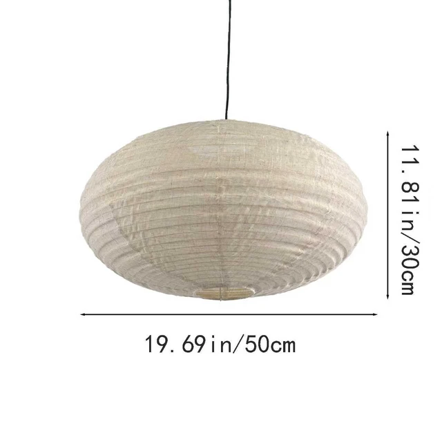 Alt view image 2 of 6 - 19.69(50cm) Oval Fabric lampshade,Burlap Lamp Handmade Linen Pendant Light Shade for minimalist,Home decoration: Bedroom, Study, Living Room, Weddings and Birthday Parties